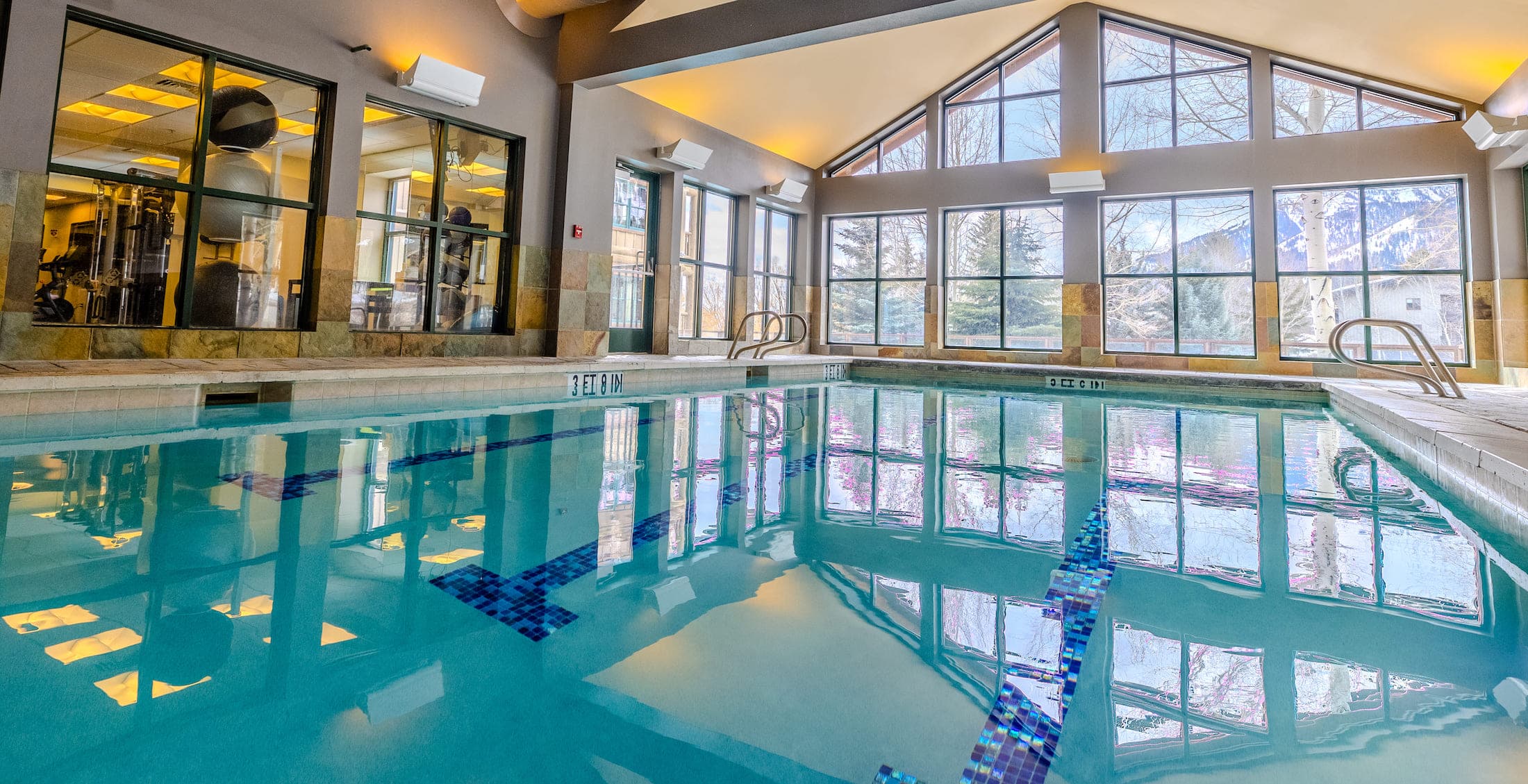 The in door pool at Teton Mountain Lodge