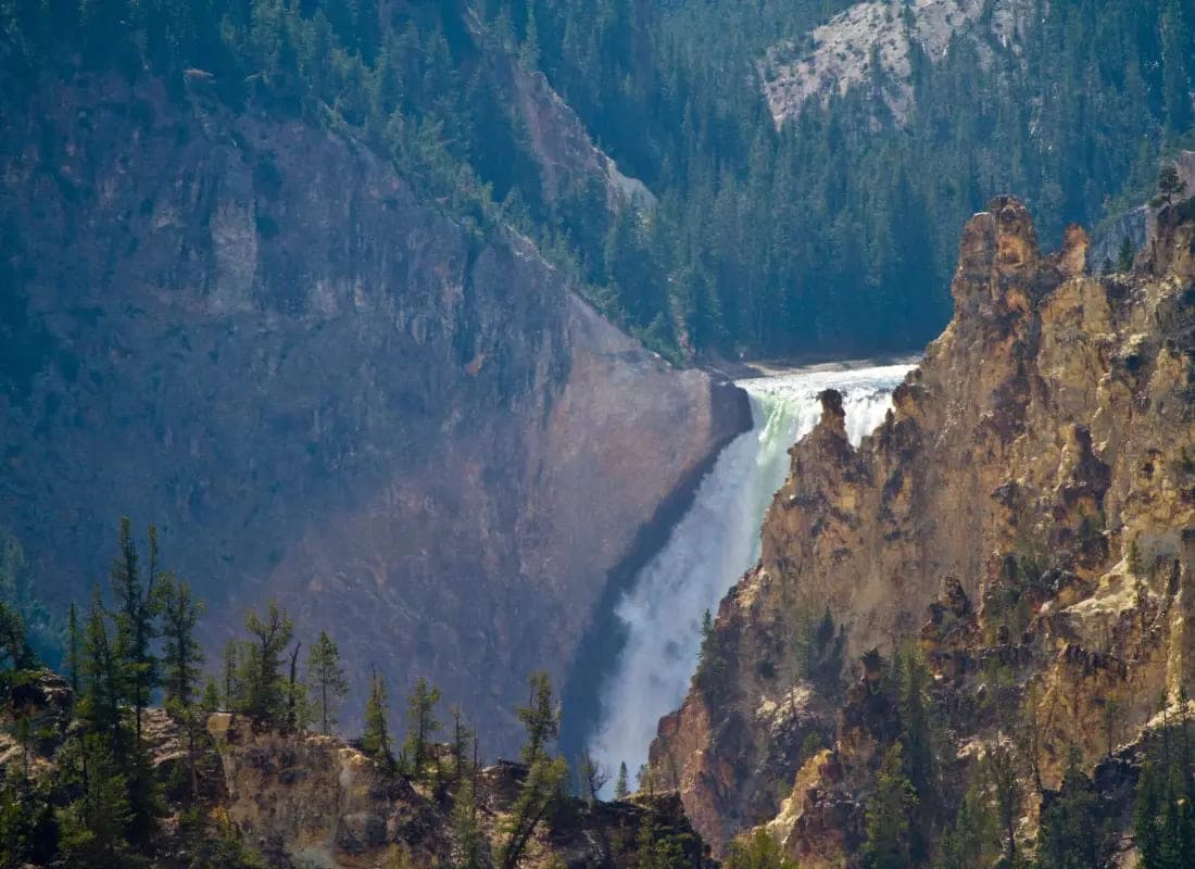 A photo of the Lower Falls of the Yellowstone River