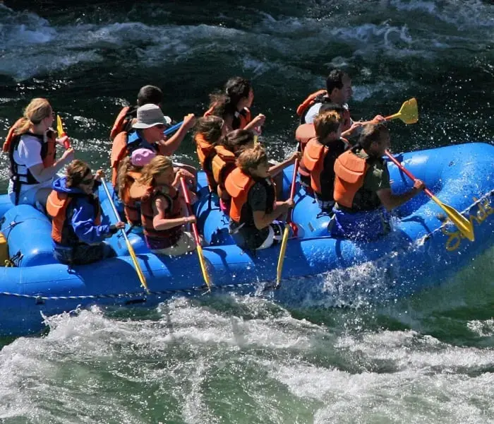 White water rafting at Teton Mountain Lodge